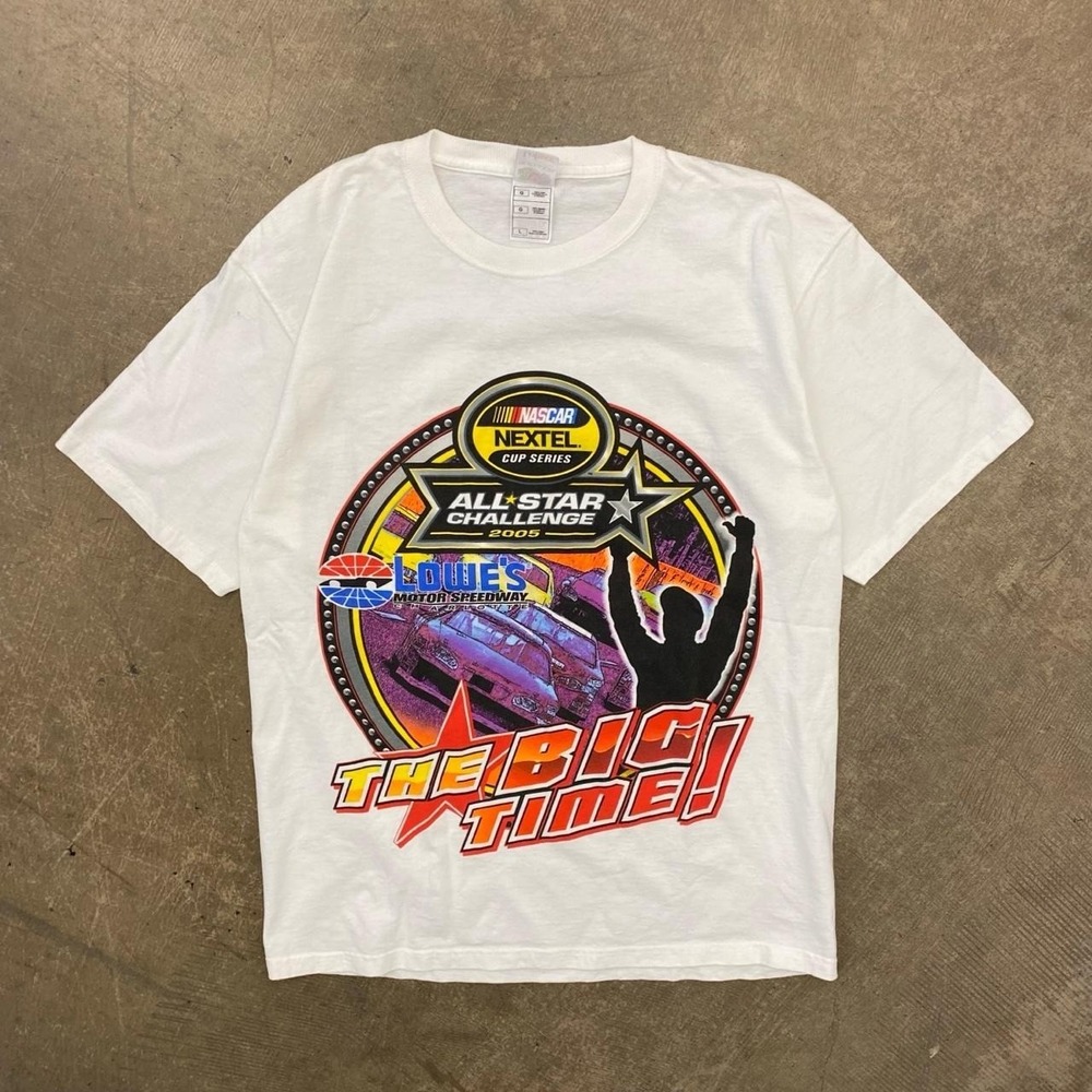 Vintage NASCAR Nextel Cup Series Y2K All Star Challenge 2005 Racing T-Shirt L